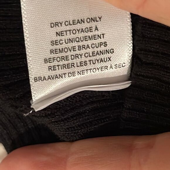 Bailey 44 Black Releve Strappy Open Back Bodycon Knit Cap Sleeve Dress Sz M - Picture 9 of 9